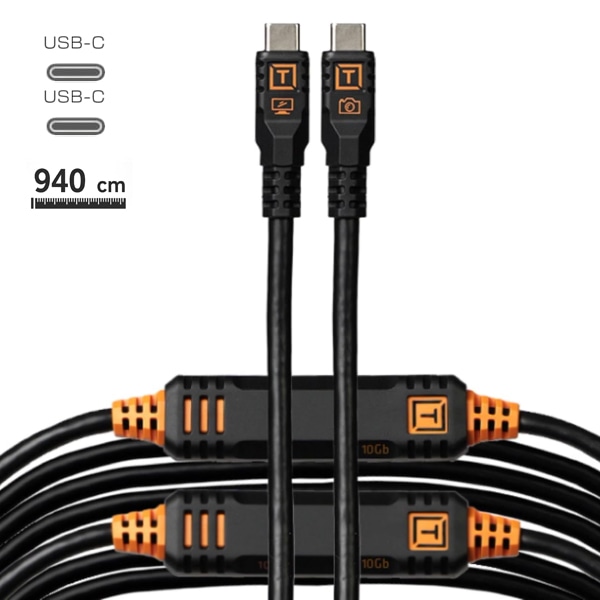 TETHER TOOLS(テザーツールズ) テザープロ オプティマ 10G USB-C ケーブル(9.4m) ブラック CUC31G2-BLK