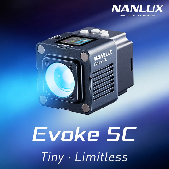 【NANLITE】プロフェッショナル向けの超小型フルカラースポットライト「NANLUX Evoke 5C」